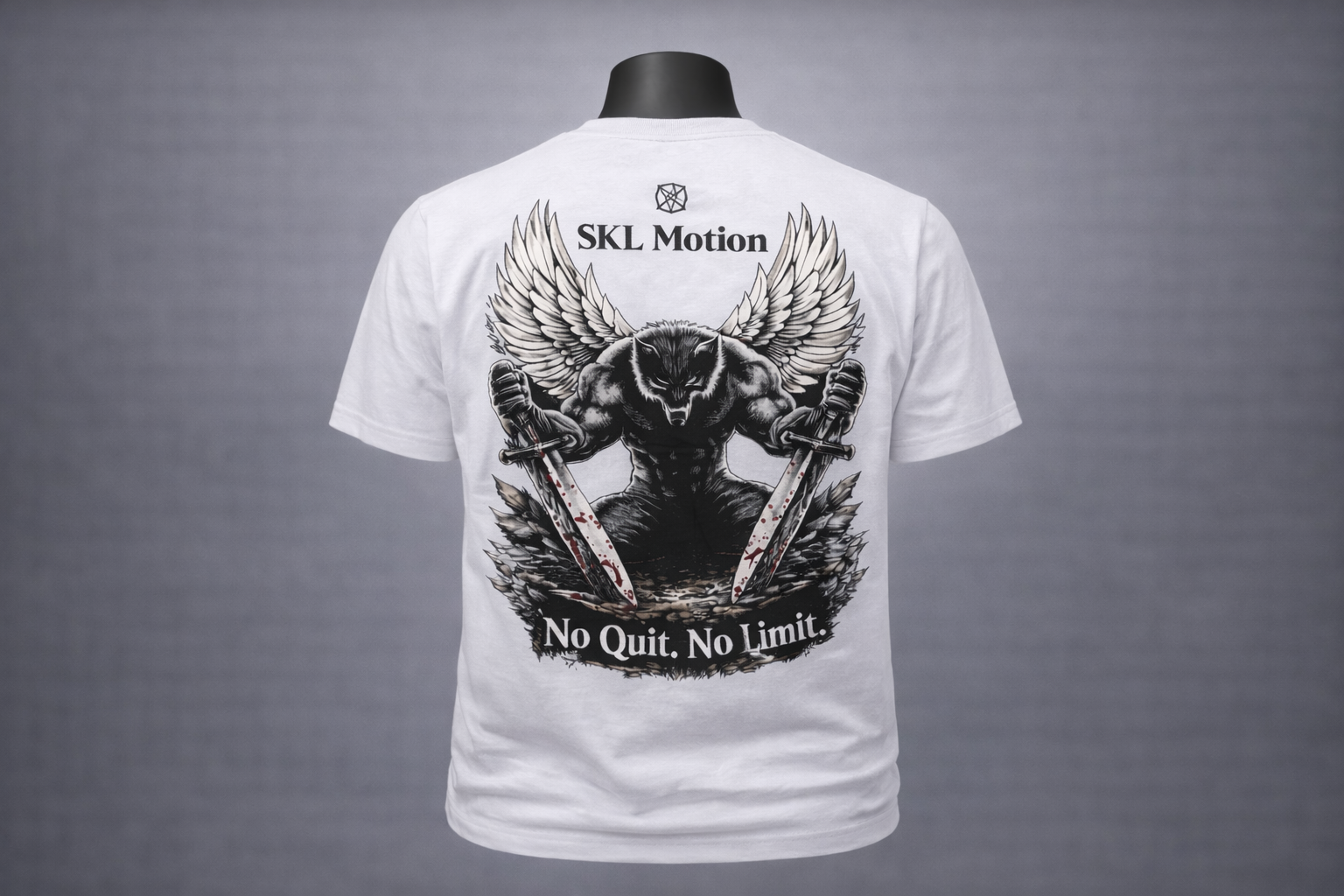 T-shirt Warrior Ailé - Collection Warrior- “No Quit No Limit” – Homme / Femme – Coton Doux – SKL Motion