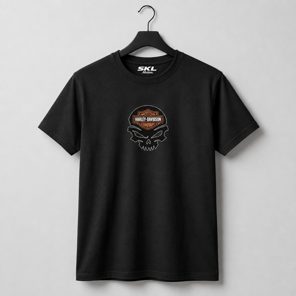 T-shirt Style Harley Street Bob noir – Gildan Softstyle – Design biker moto – XS à 3XL