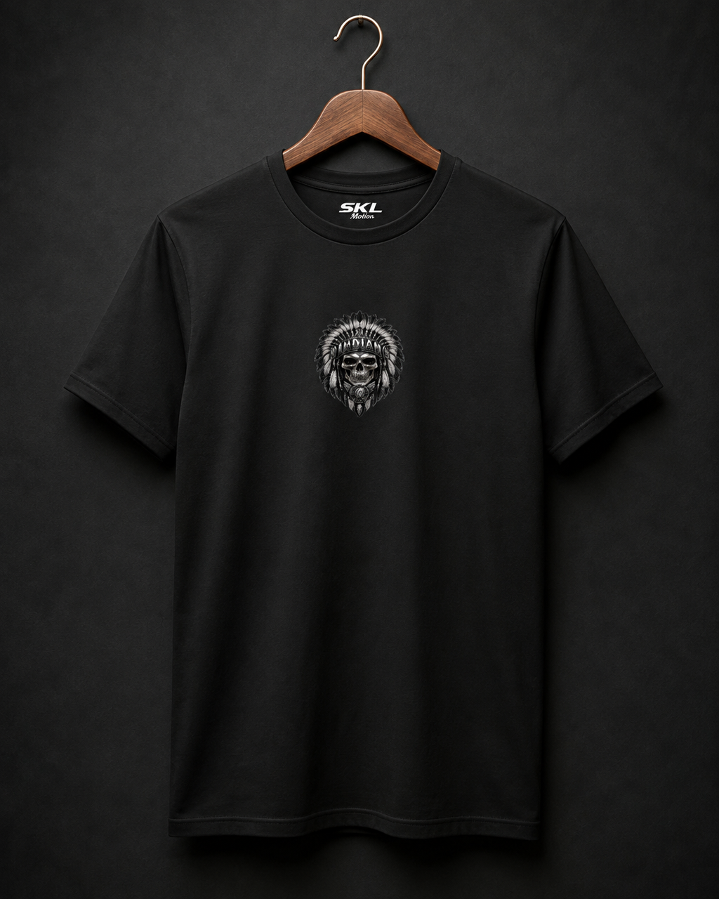 T-shirt Indian Scout Sixty noir unisexe – Motif moto biker recto dos | SKL Motion