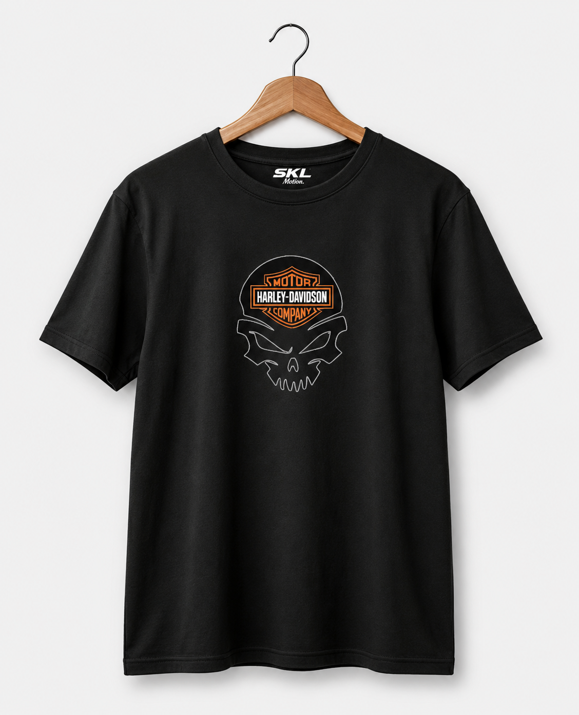T-Shirt Moto Style Harley Forty Eight 48 Noir | T-Shirt Motard Homme | Impression Avant & Dos XXL | SKL Motion