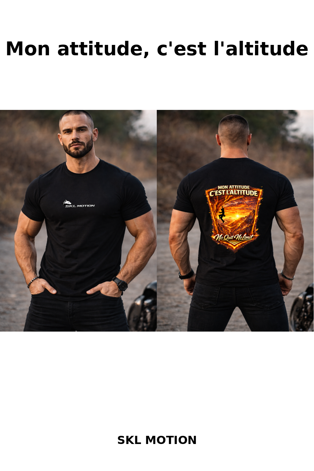 T-shirt Escalade SKL Motion Grimpeur Homme Femme – Design Montagne Soleil Volcan Nuit Voie Lactée