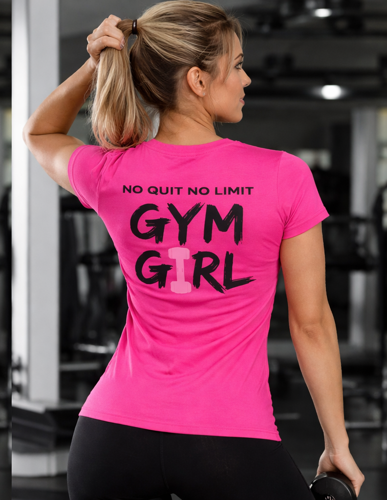 T-shirt Femme Fitness Gym Girl Rose | Motivation Sport SKL Motion | Fruit of the Loom