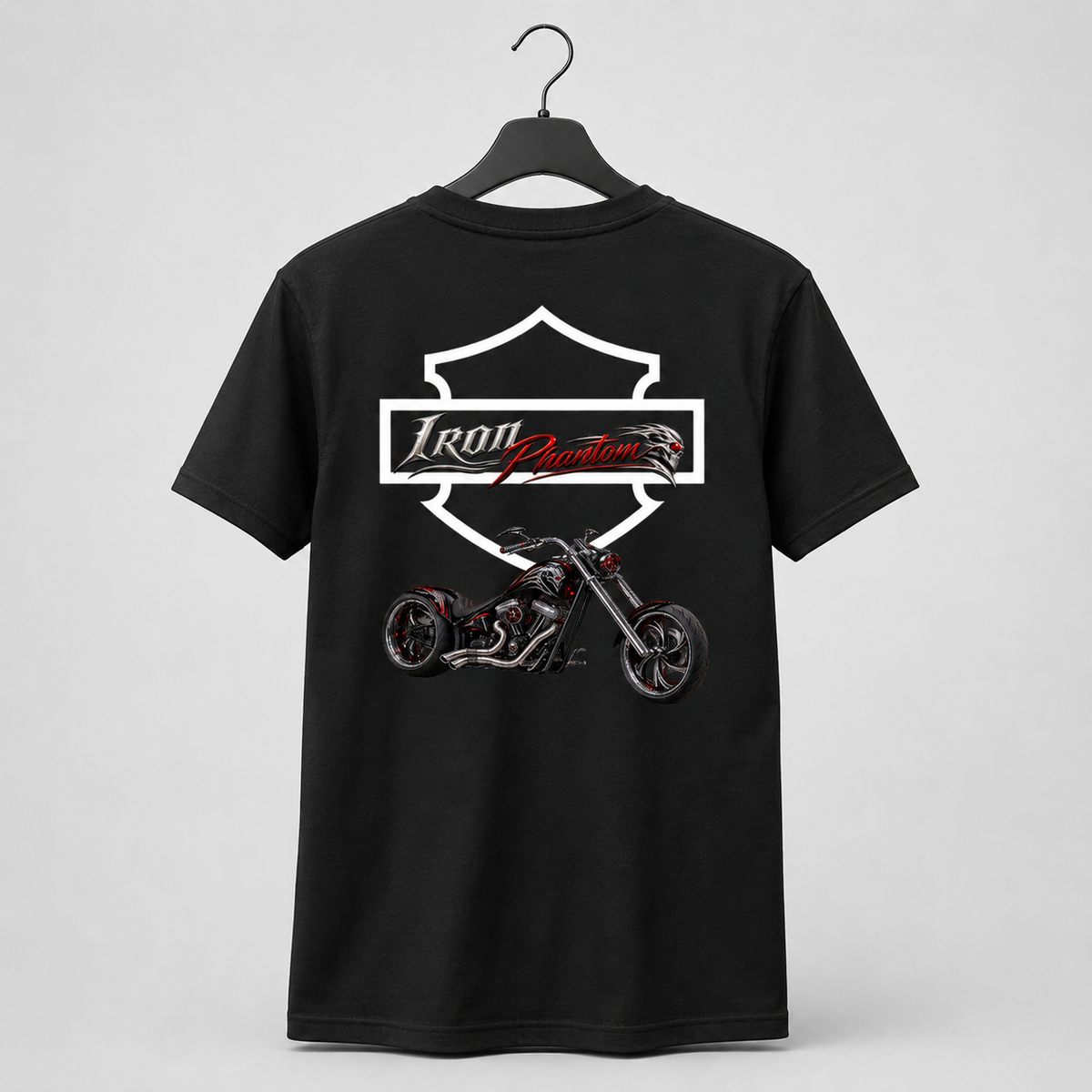 T-shirt style Harley Biker Iron Phantom Noir – Moto Custom – SKL Motion