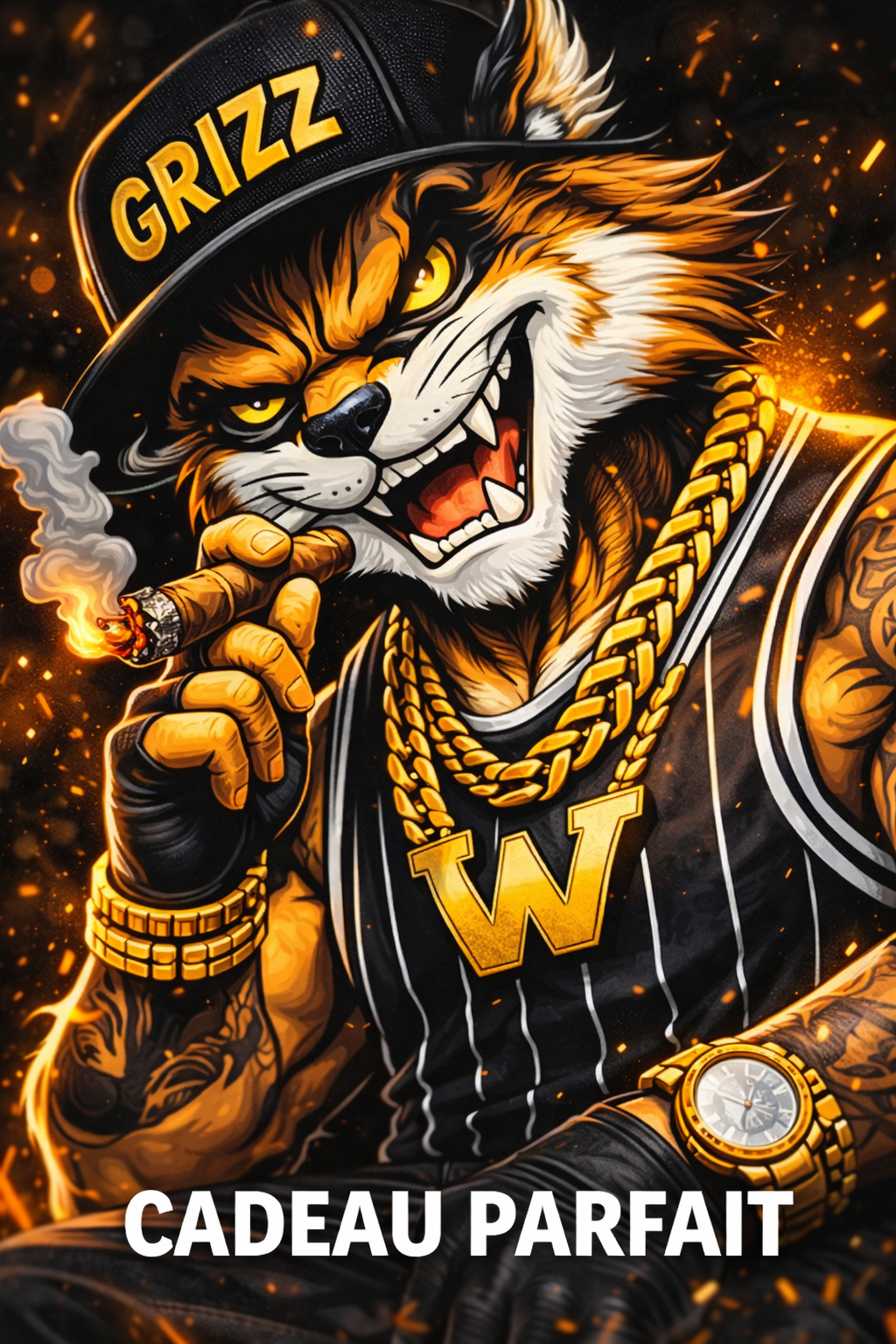 T-shirt Alpha Streetwear – Design Wolverine Gold | SKL Motion