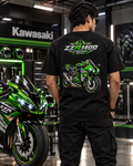 T-shirt Kawasaki ZZR1400 noir — vue dos